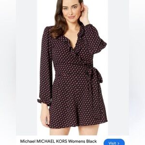 Michael Kors Black and Pink romper. NWOT